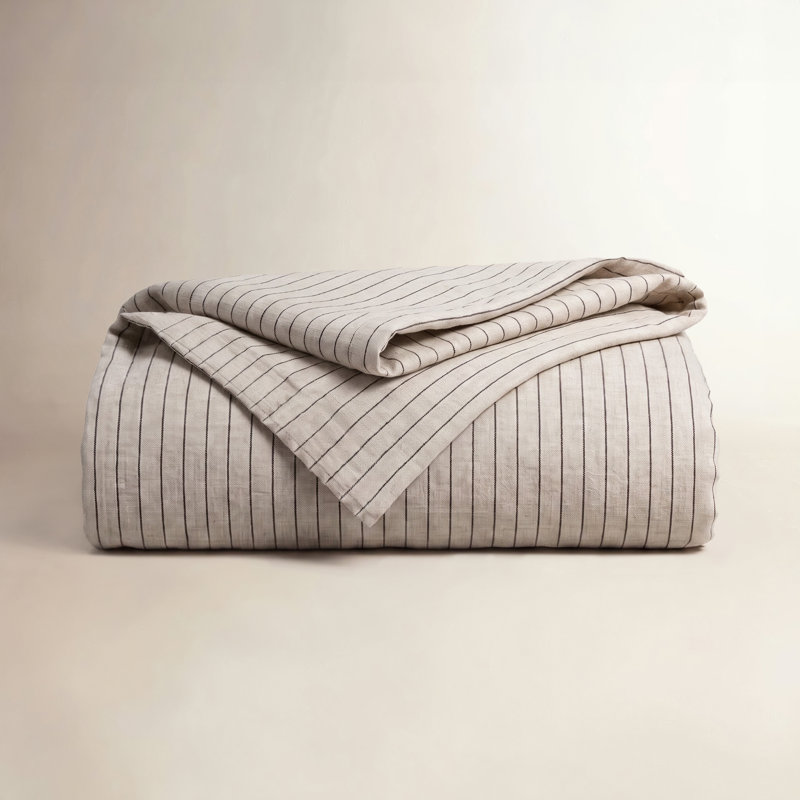 Housse de couette Blake, Roi, Lin / minuit