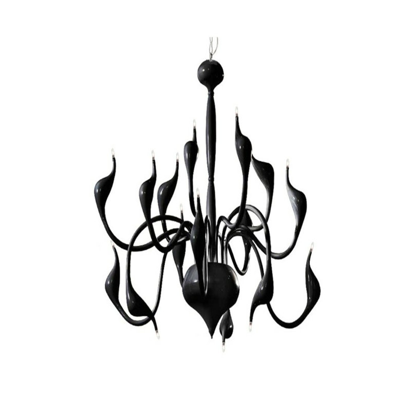 Snake 15 - Light Unique/Statement Chandelier, Black