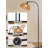 Boho Floor Lamp With Remote- Bronze Floor Lamps With Stepless Dimmable Bulb, Remote Control, Hand-Worked Adjustable Rattan Lamp Shades, Rattan Standing Lamp For Living Room, Bedroom, Office-1042731841