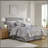 6 Piece Cotton Comforter Set Grey King-134084156