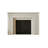 Beige Solid Wood Electric Fireplace