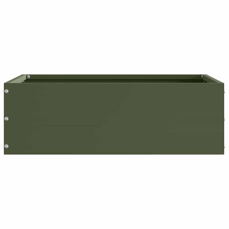 13 cm H Steel, 13cm H x 40cm W, Olive Green