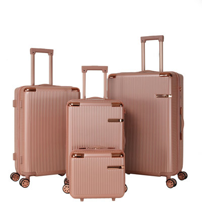 4 valises rigides 4 pièces, bagage à quatre roues pivotant sur 360 °, verrouillage par mot de passe, bagage universel léger, bagage portable.