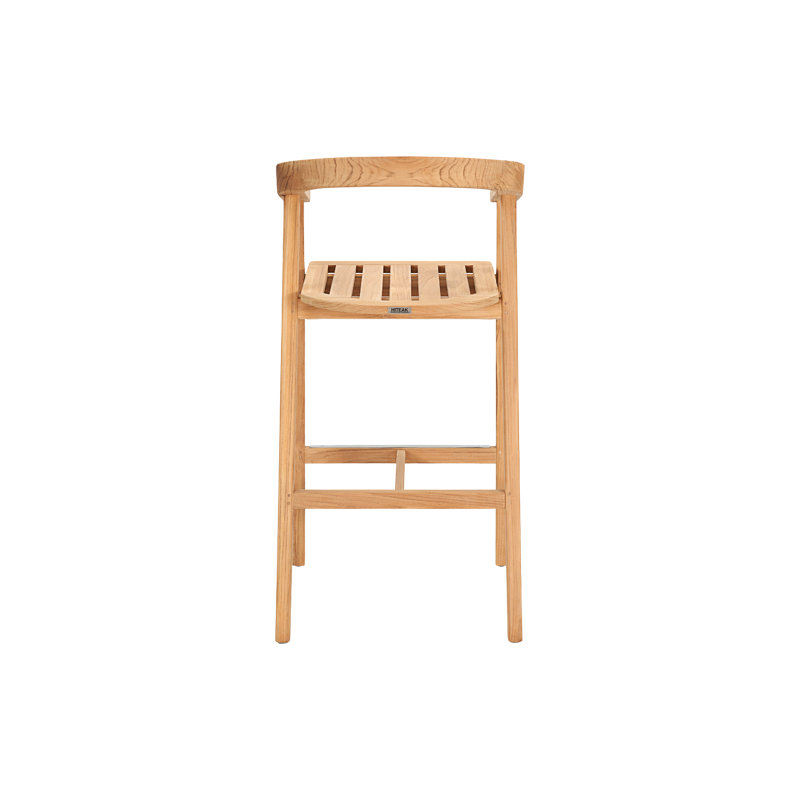 La Costa Teak Outdoor Barrel Back Bar Armchair, 41"