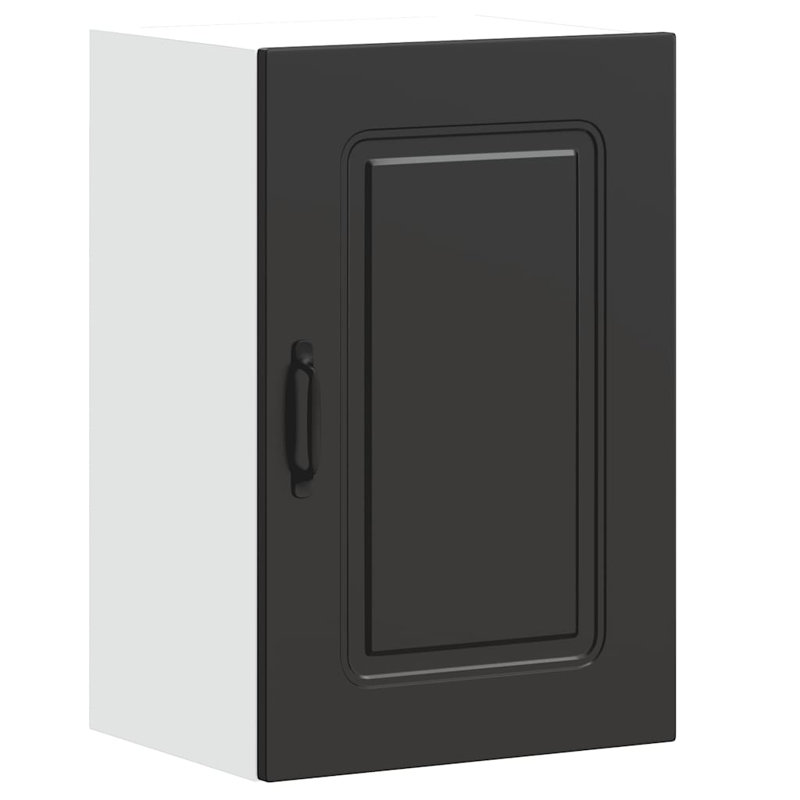Kitchen Wall Cabinet Kalmar Engineered Wood, Black, 60cm H x 40cm W x 31cm D