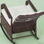 Fauteuil inclinable et berçant en rotin d'extérieur-2000305214