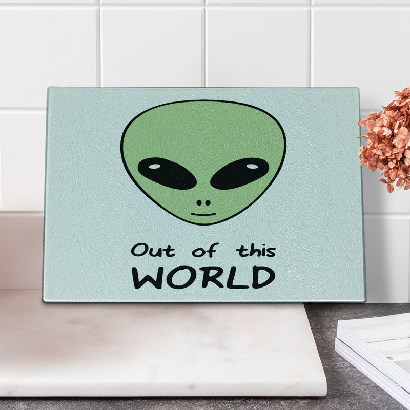 East Urban Home Glass Alien Cutting Board