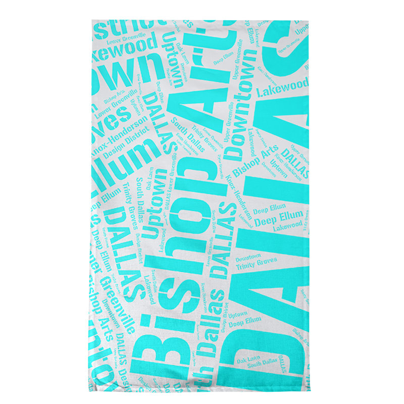 Serviette à thé « districts », Cyan, Dallas