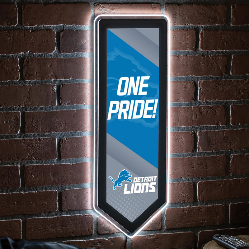 Plaque murale lumineuse NFL, Lions de Détroit
