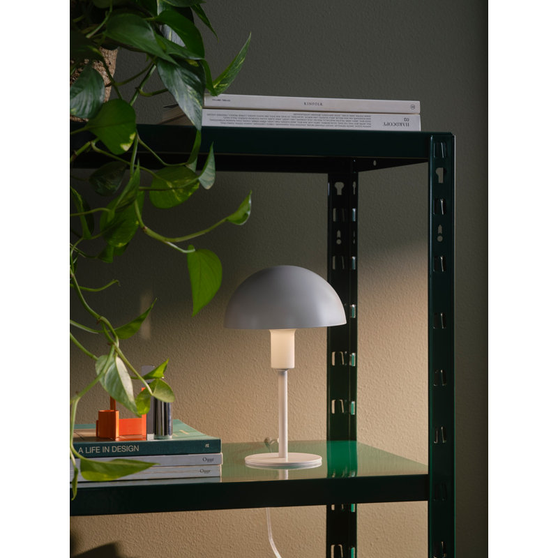 Ellen Mini | Table lamp | White, Grey, 25cm H 16cm W 16cm D, Clear