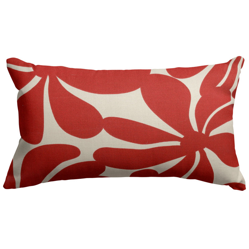 Plantation Outdoor Rectangular Pillow Cover & Insert, Red