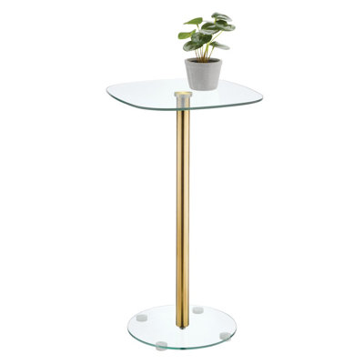 iDesign Square Drink Table for Small Spaces