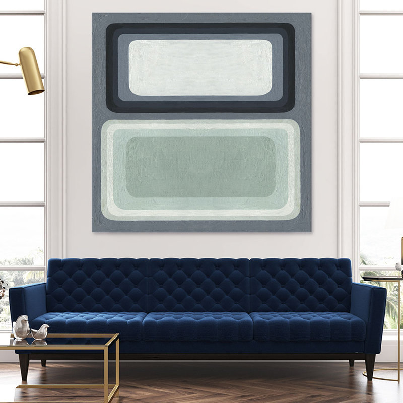 Reproduction d’art sur toile tendue « maritime color field i » par emma scarvey, H 84 po x l 84 po x P 1,5 po