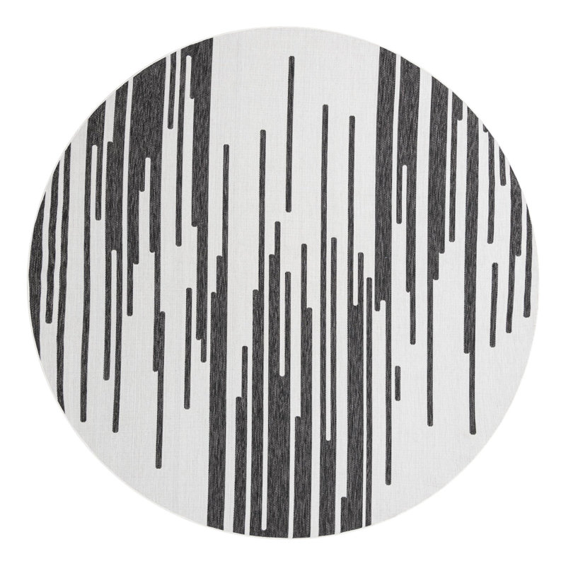 Geometric Indoor / Outdoor Rug, Round 10'