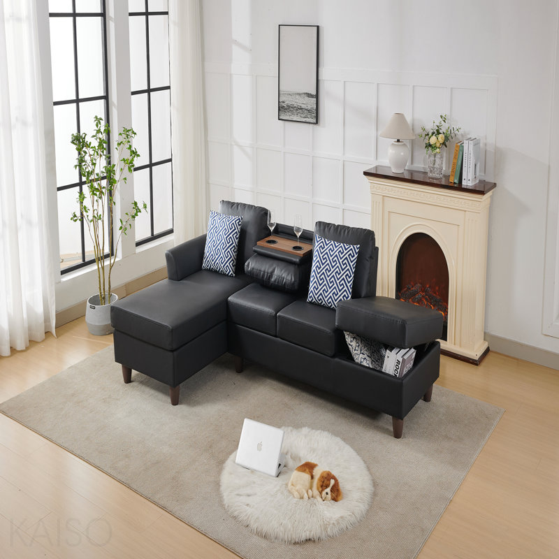 Unités de rangement cachées et coussins décoratifs assortis pour maisons modernes