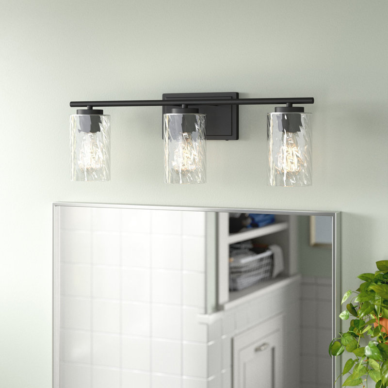 Yvonne 3-Light Dimmable Vanity Light in Matte Black, Matte Black