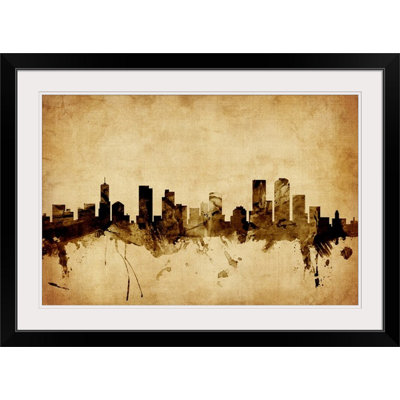 «Francy Denver Colorado Skyline» par Michael Tompsett, impression