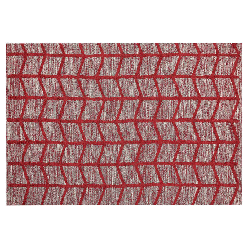 Jaime Geometric Cotton Hand Woven Area Rug, Rectangle 140 x 200cm