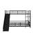 Twin Over Twin Size Metal Bunk Bed With Slide-1133128946
