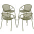 Ensemble de chaises de salle à manger empilables Yelva