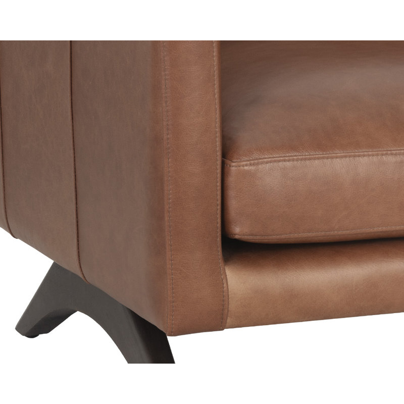 Rogers Armchair, Shalimar Tobacco Genuine Leather