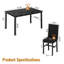 Ensemble de table de salle à manger 5 pièces en faux marbre avec 4 chaises-503717842-503717843