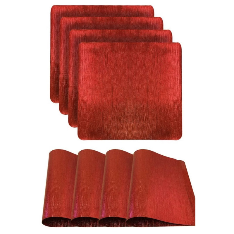 Napperon en vinyle 15 po Enzo, Rouge