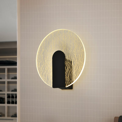 Shanesia 1-Light LED Matte Black Wallchiere