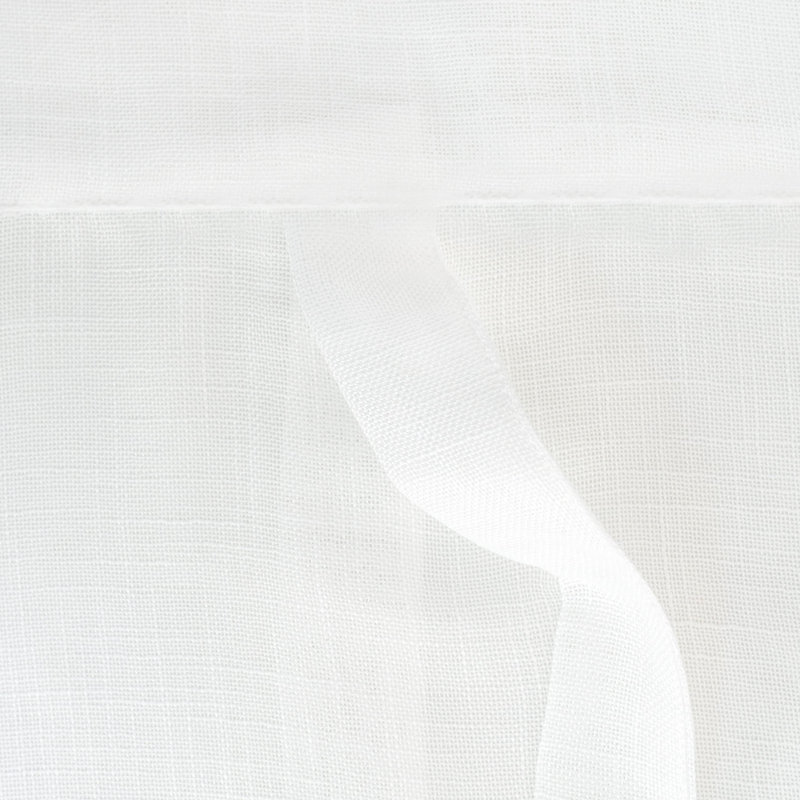 Linen Textured Semi Sheer Tie Up Curtains Polyester Curtain, 39" W x 55'" L