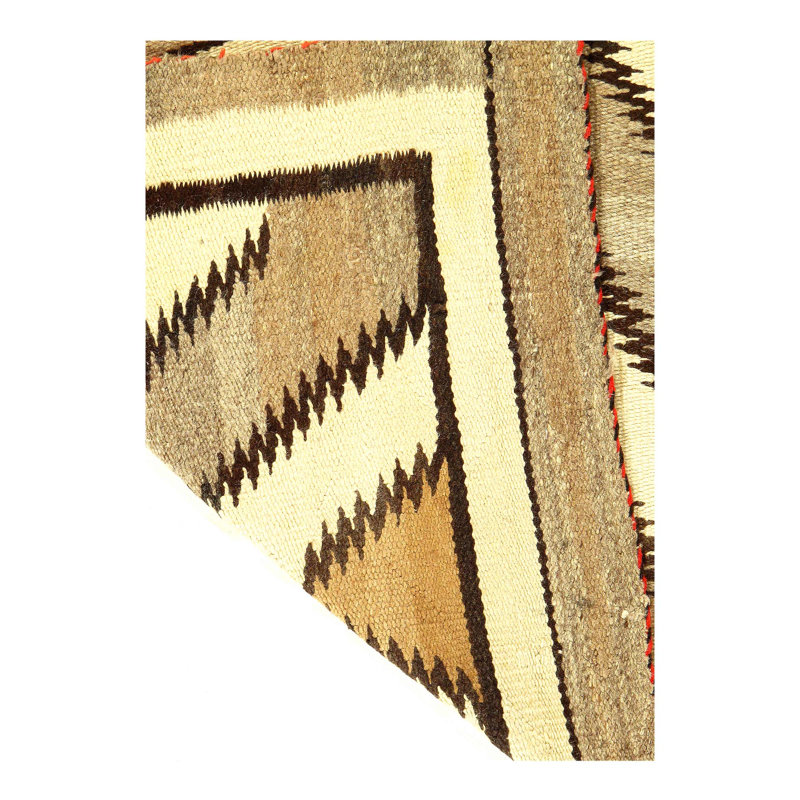 Tapis antique Navaho 3 pi 4 po x 5 pi 3 po