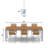 7.8"W Cindy Glam Blue And White Globe Shade Pendant Light - Latitude Run®