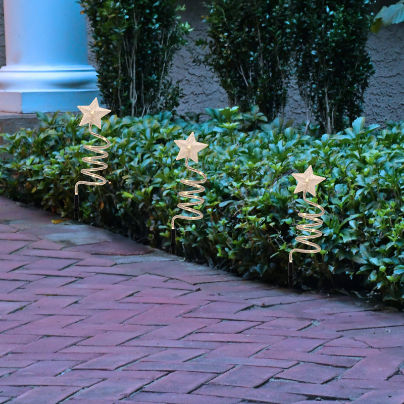 Battery Operated Spiral Star Yard Lights