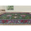 Hand-Knotted High-Quality Green and Wine Area Rug