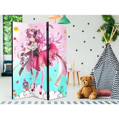 Kayley 172cm H Solid Wood Folding Room Divider