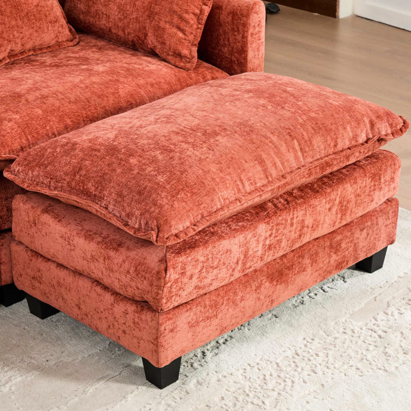 Nuage, orange, salon, siège en chenille double couche, style américain, mi-doux, Orange