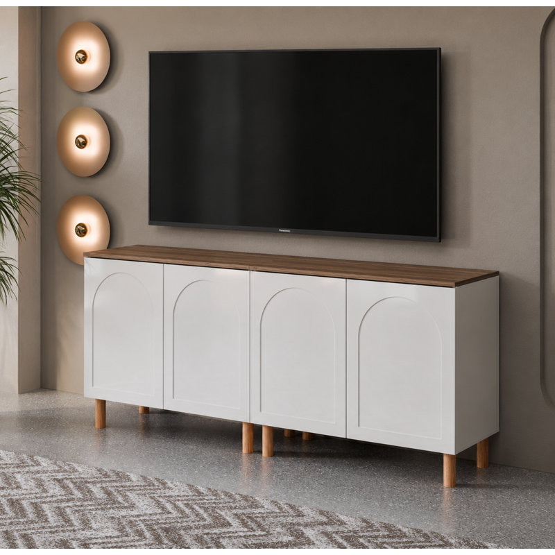 Bohem TV Stand, White Walnut