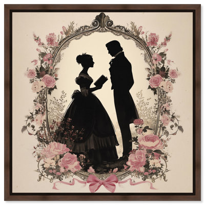 «Delicate Matters of the Heart», impression sur toile encadrée, dortoir, par Art Remedy, cadre en noyer, 24 x 24
