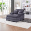 Canapé simple en velours côtelé 56,3 pouces avec 2 coussins décoratifs et un repose-pieds-1295780887