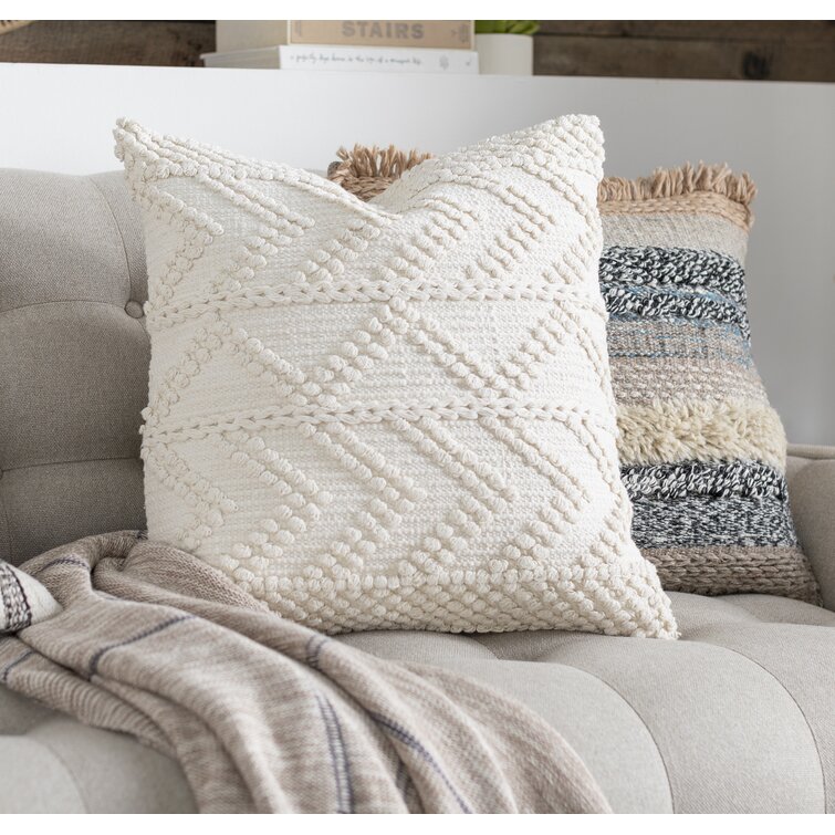 Merdo Chevron Cotton Throw Pillow