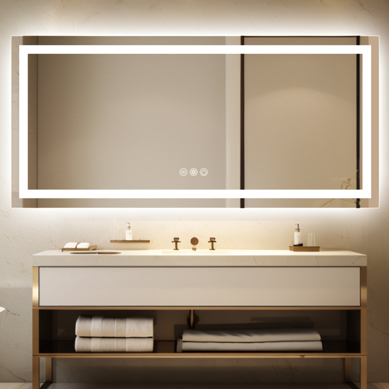 Miroir de meuble-lavabo à DEL 3 couleurs, 32 po x 84 po