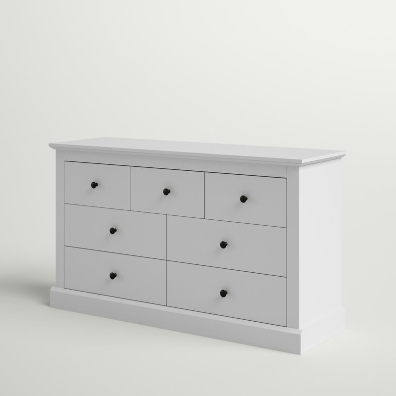 Barbee 55'' W 7 - Drawer Dresser, Crisp White