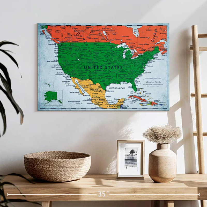 Épingle colorée colorée USA Amrico III, H 16 po x l 24 po