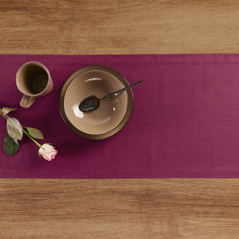 Diana - 100% Pure Linen Table Runner, 60" x 14", Beet