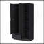 Armoire Redmond avec tiroir simple, 4 tablettes de rangement et tringle
