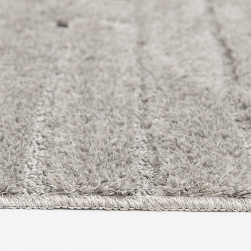 Tapis intérieur lavable gris Mazy avec envers antidérapant, Rectangle 5 pi x 7 pi