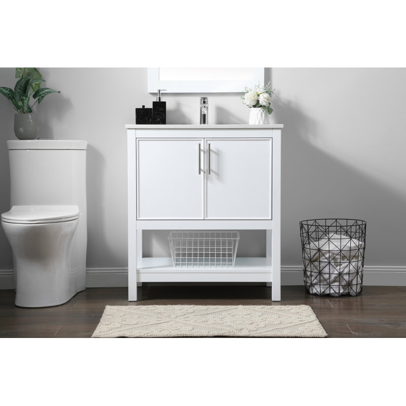 Ensemble de meuble-lavabo simple 30 po Everett, Blanc