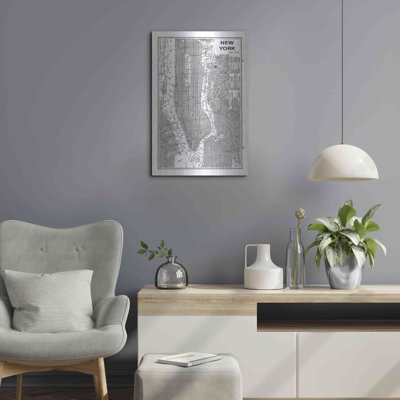 " Inverted New York Map " by Sue Schlabach