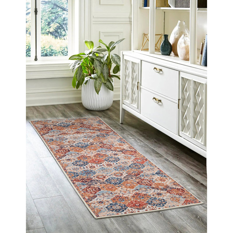 Tapis lavables en velours Dora, Tapis de couloir 1 pi 8 po x 5 pi