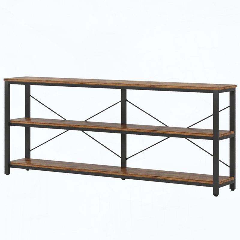 Extra Long 3-Tier Console Table with Ample Storage Space
