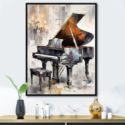 Midnight Black Piano Tranquility II - Music Wall Art